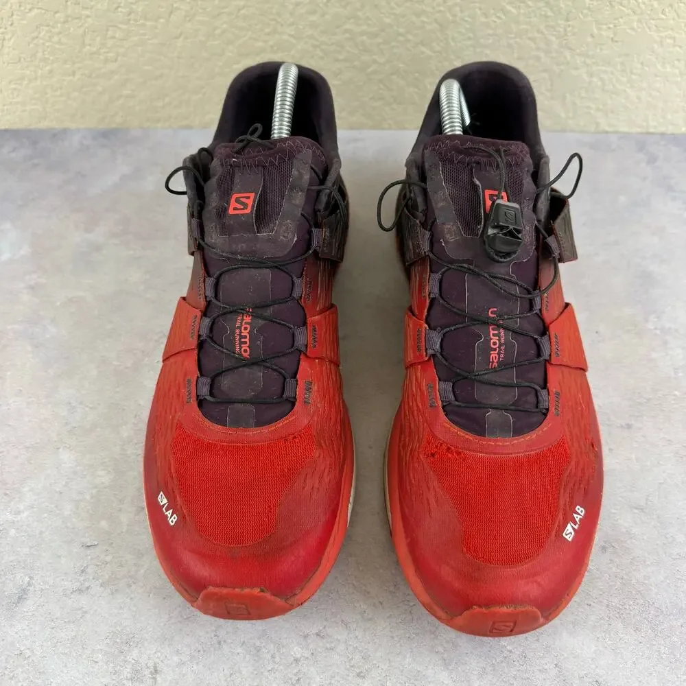 Salomon S/Lab Ultra Men's Size 9.5 Trail Running Shoes Red Sneakers 402139